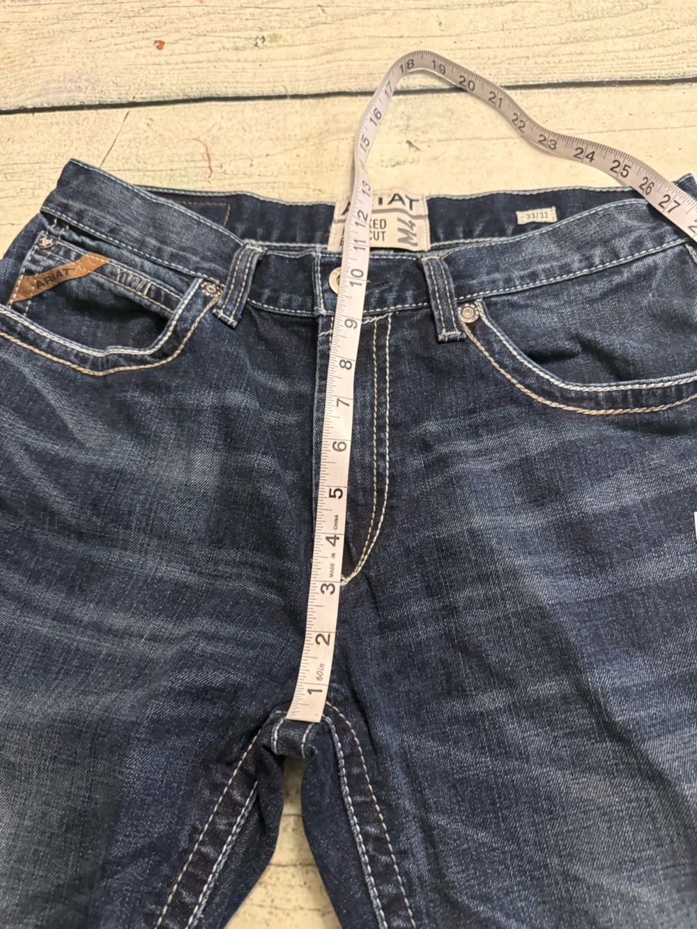 Ariat men’s relaxed boot cut denim blue jeans. 33 - Picture 10 of 12